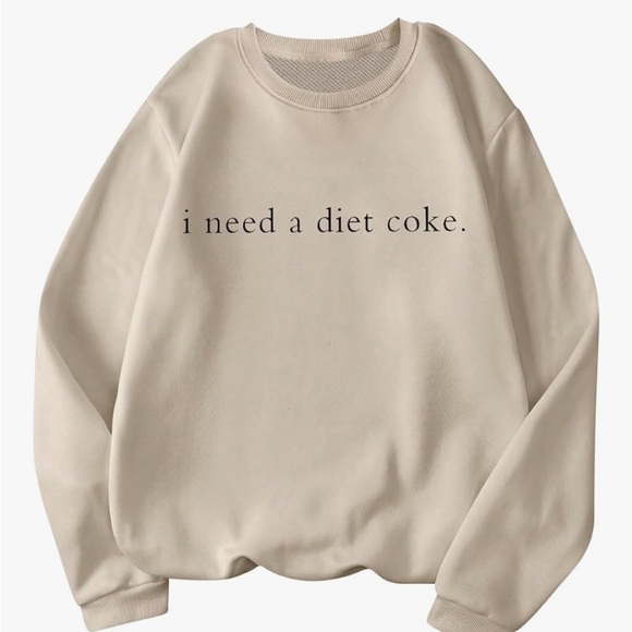 Soly Hux Tops - SOLY HUX Women's Crewneck Graphic Sweatshirts I Need a Diet Coke NWT XL